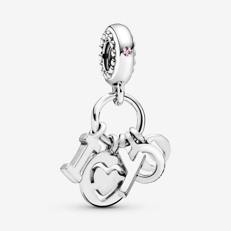 آویز گردنبند نقره زنانه پاندورا مدل I Love You Letters