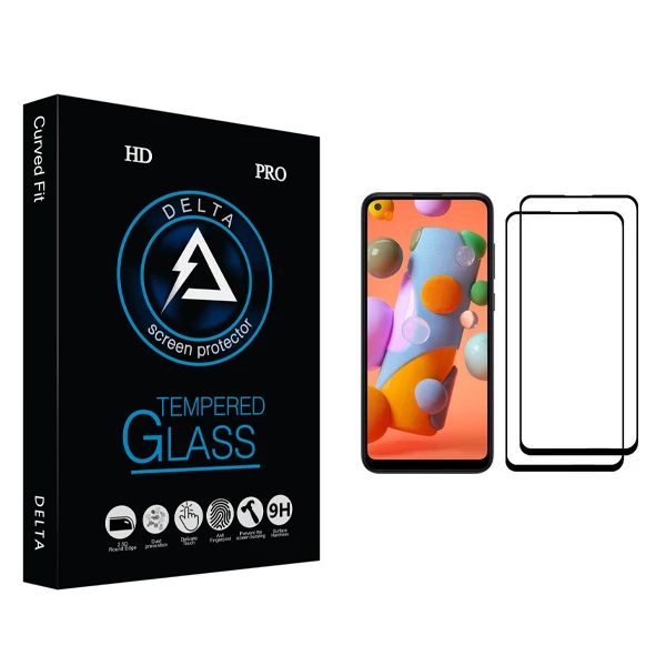 محافظ صفحه نمایش دلتا مدل Fit مناسب برای گوشی موبایل سامسونگ Galaxy A11 بسته دو عددی