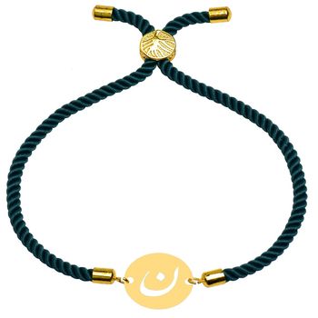 دستبند طلا 18 عیار زنانه کرابو طرح حرف ن مدل kr101463