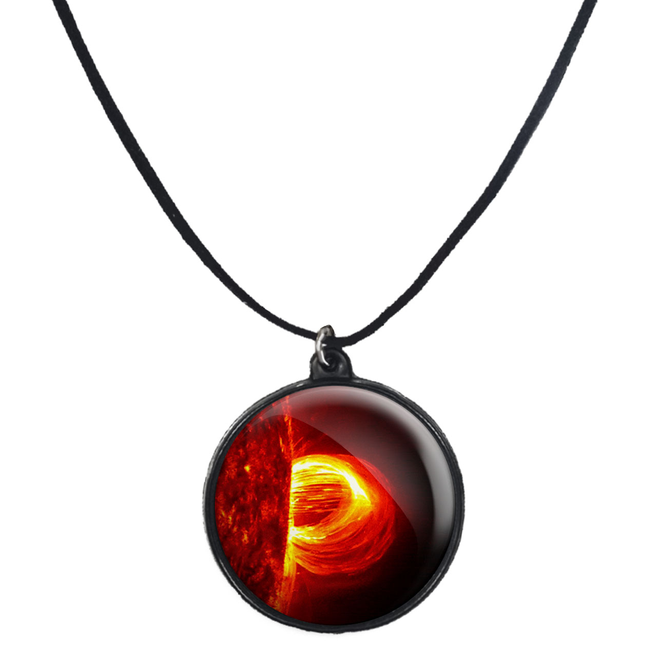 گردنبند پرمانه طرح ستاره و کهکشان کد pmb.25712 مدل دو طرفه