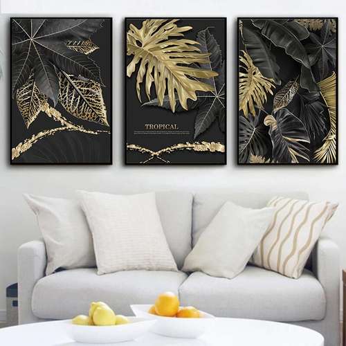 تابلو سه تکه طرح برگ