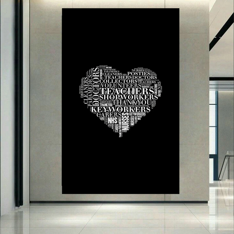 استیکر طرح پزشکی مدل words in heart کد AR2495