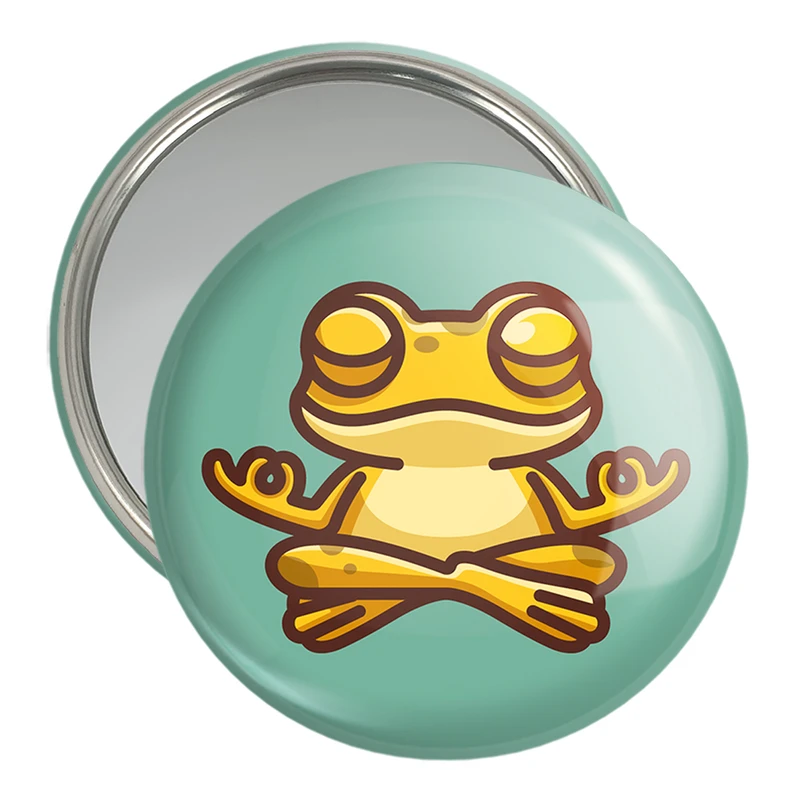 آینه جیبی خندالو مدل حیوانات بامزه قورباغه کد 28191