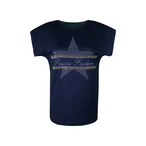 تی شرت آستین کوتاه زنانه مدل ستاره نگین 35