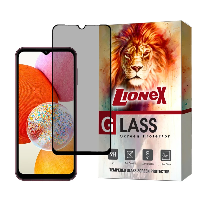 محافظ صفحه نمایش حریم شخصی لایونکس مدل PRIVFULLL مناسب برای گوشی موبایل سامسونگ Galaxy A22 5G / A14 4G / A14 5G