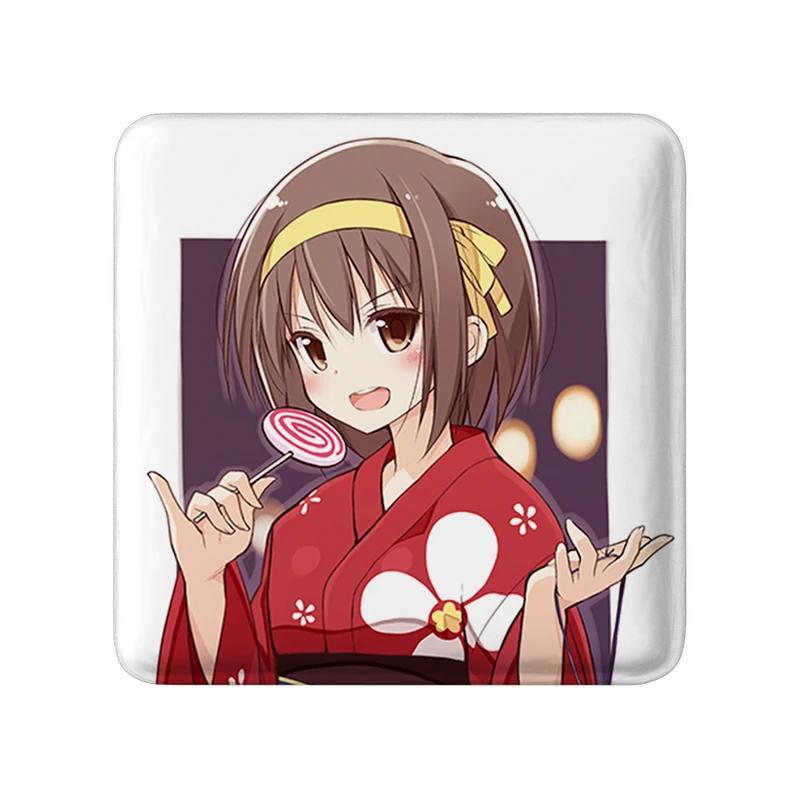 مگنت خندالو طرح هاروهی انیمه ناپدید شدن هارومی سوزومیا The Disappearance of Haruhi Suzumiya  مدل مربعی کد 23160