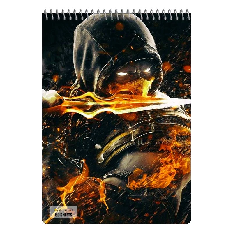 دفتر نقاشی 50 برگ سیمی کارنیکا طرح مورتال کامبت Mortal Kombat کد 99228