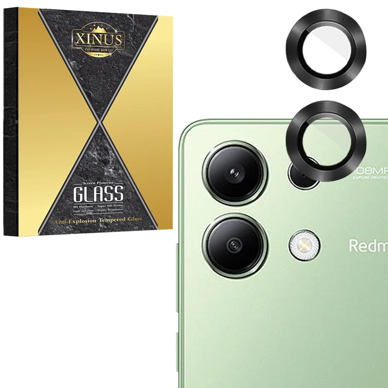 محافظ لنز دوربین ژینوس مدل XRING مناسب برای گوشی موبایل شیائومی Redmi Note 13 4G