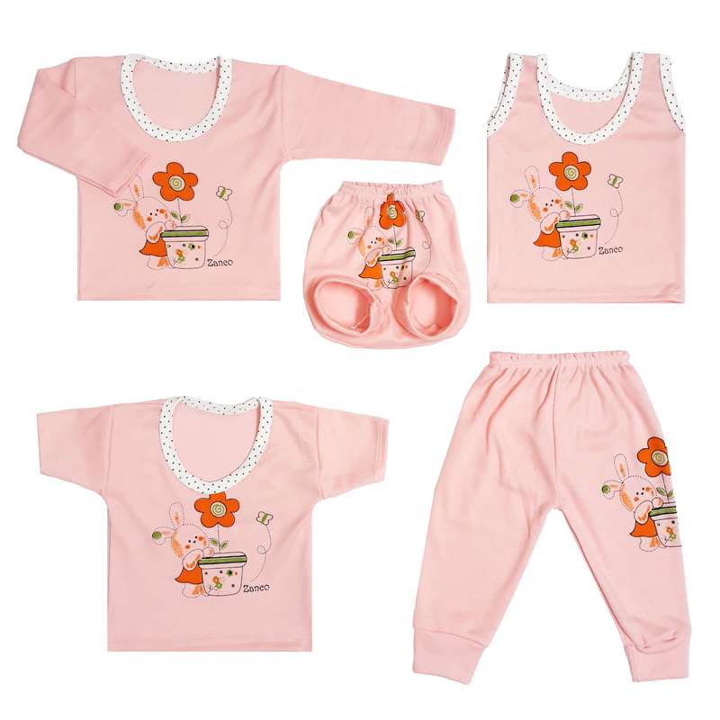 ست 5 تکه لباس نوزادی مدل Rabbit