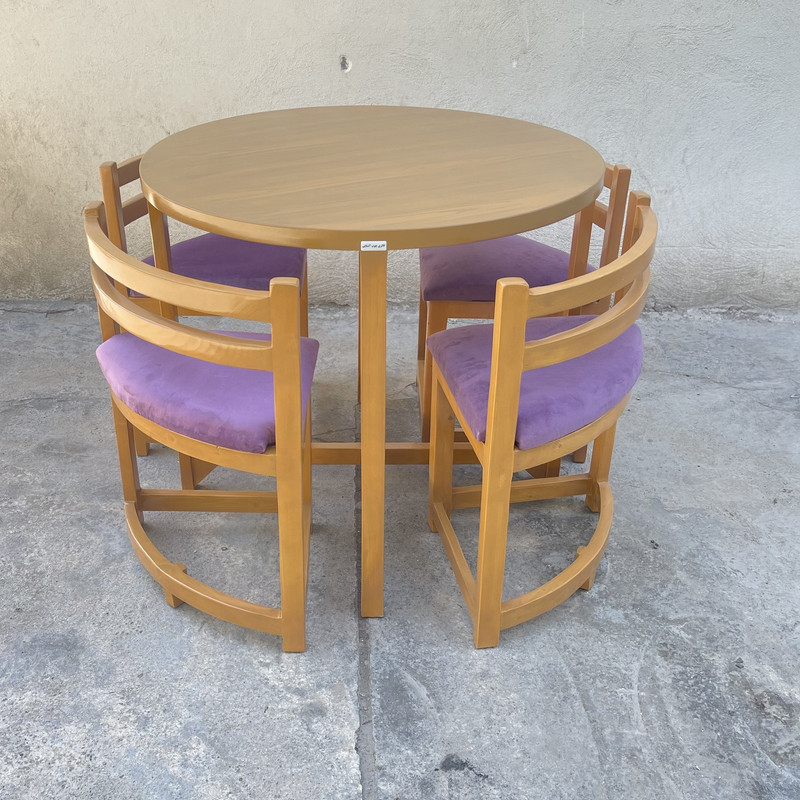 میز و صندلی ناهارخوری 4 نفره گالری چوب آشنایی مدل Khod-005