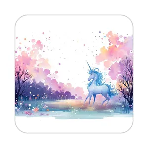 زیر لیوانی کاکتی طرح اسب تک شاخ و یونیکورن مدل mp29471