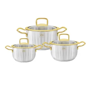 سرویس قابلمه استیل 6 پارچه زیو مدل ZCS-1506-22