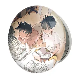 آینه جیبی خندالو طرح شییکو و ریتسو انیمه موب سایکو Mob Psycho 100 مدل تاشو کد 24446 