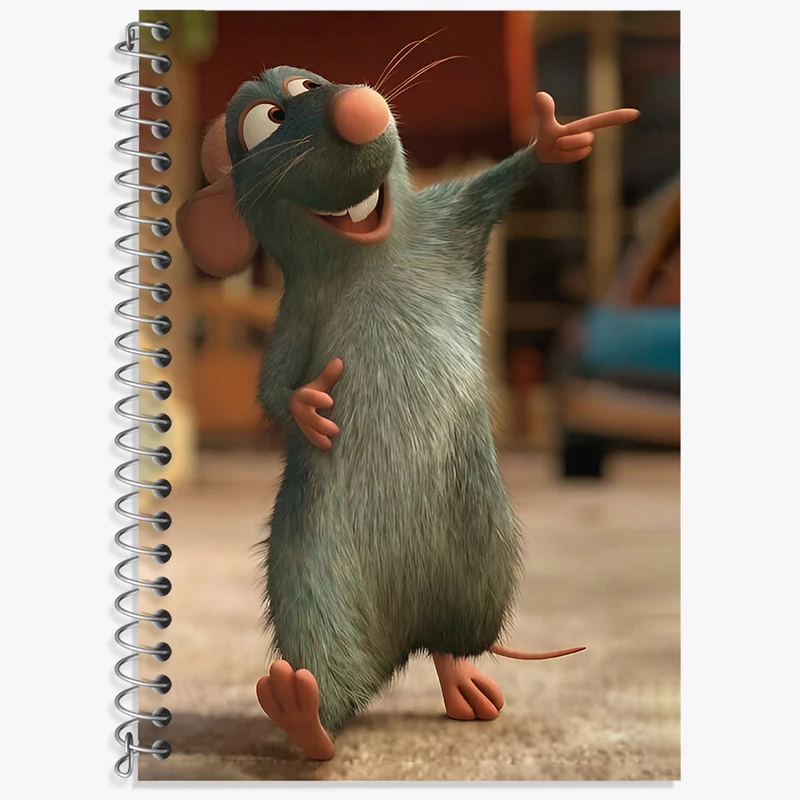 دفتر زبان 50 برگ خندالو مدل دو خط طرح راتاتویی (Ratatouille) کد N2884