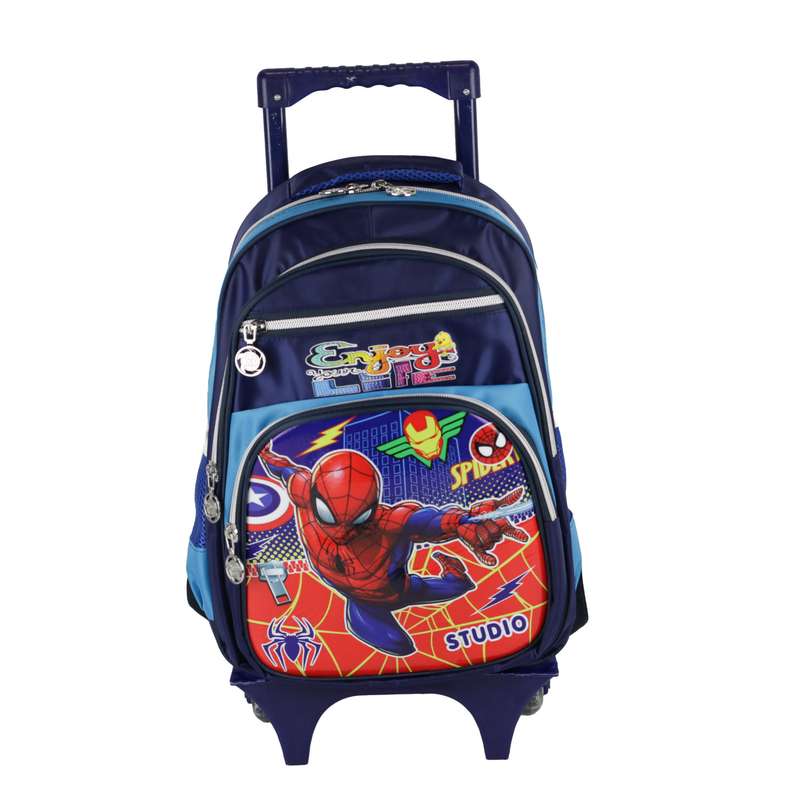 کوله پشتی چرخ دار طرح مرد عنکبوتی کد 8769k