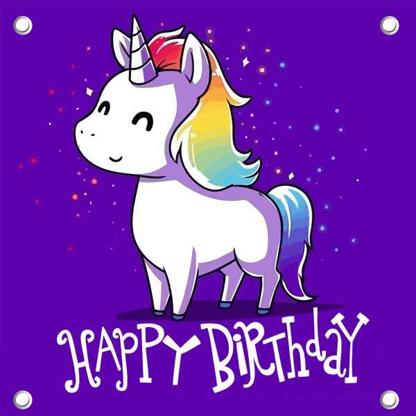 بنر تولد طرح اسب تک شاخ کد BnArt-32