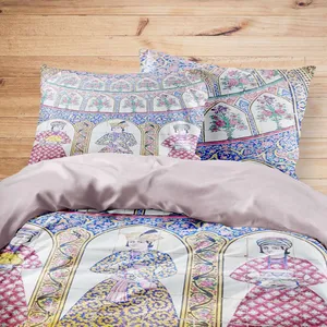 سرویس روتختی مدوپد طرح گل بانو مدل pod00274 یک نفره 4 تکه