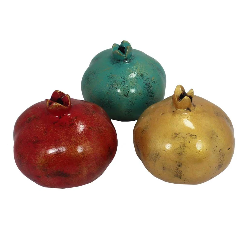 انار سفالی طرح دکوری مجموعه 3 عددی