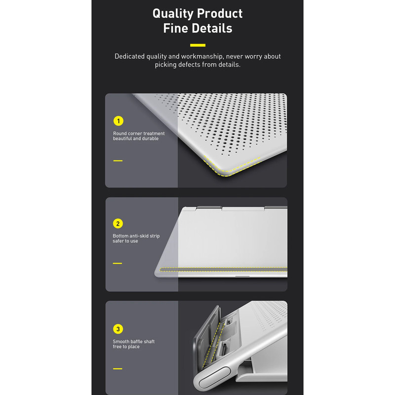 پایه نگهدارنده لپ تاپ باسئوس مدل Mesh Portable SUDD 2