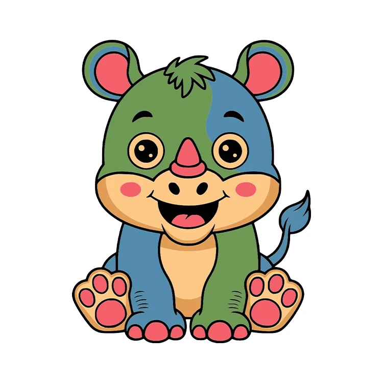 استیکر پارچه و لباس پاد آفرین مدل کارتونی کیوت فانتزی بامزه کد S3665