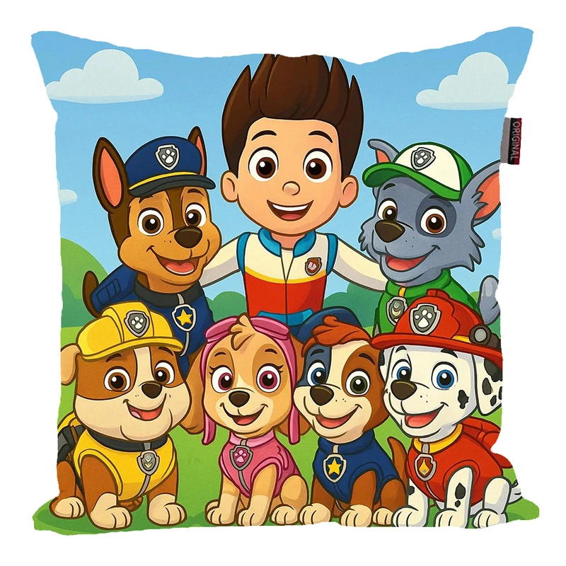 کوسن پاد آفرین مدل کارتونی سگ های نگهبان کد PK301555 سایز 30*30 سانتی متر