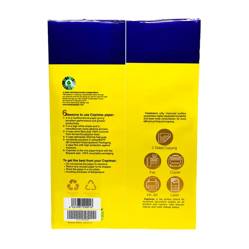 کاغذ A4 کپی مکس مدل A480-5 بسته 5 عددی