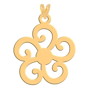 آویز گردنبند طلا 18 عیار زنانه فرشته مدل گل WNL-000255