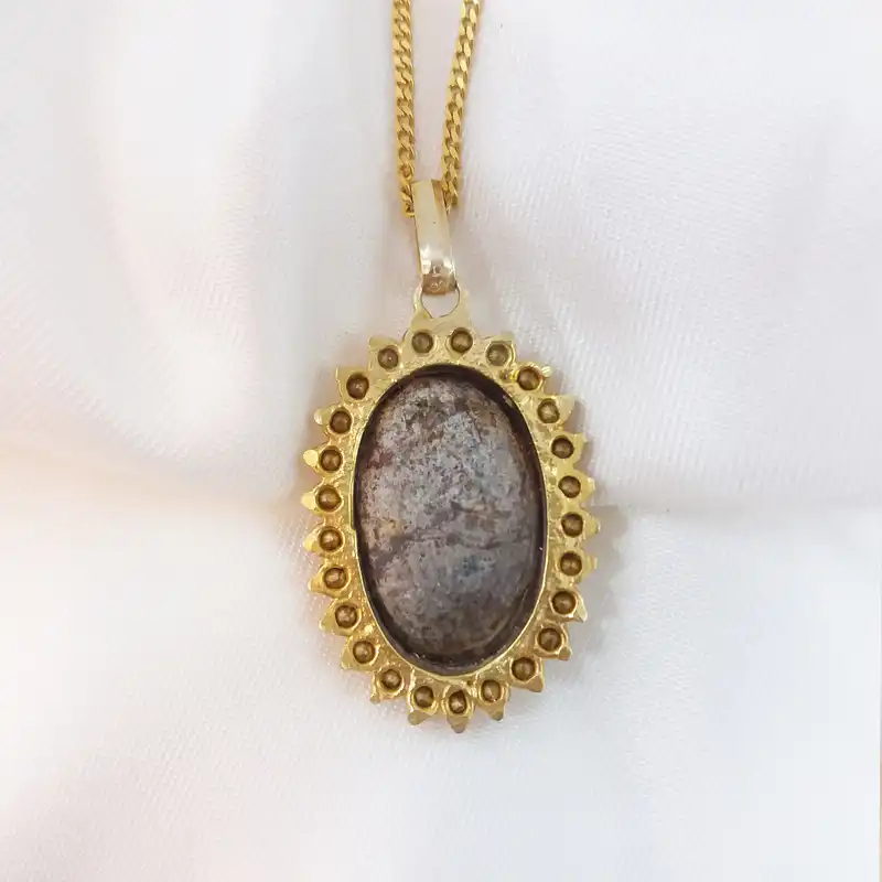 گردنبند نقره زنانه مدل فیروزه نیشابور کد NG2077