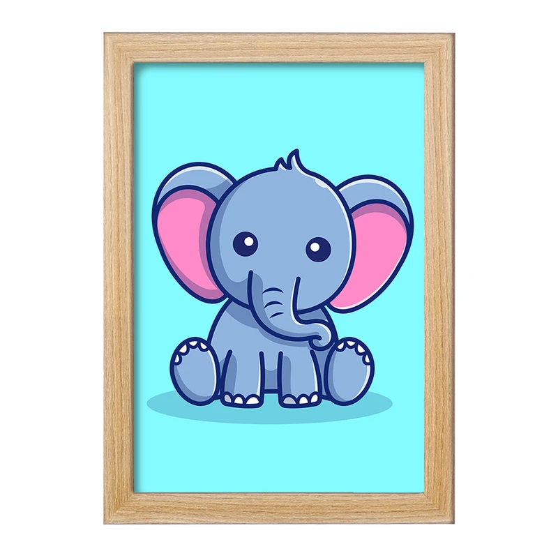 تابلو خندالو مدل حیوانات بامزه فیل کد 29634