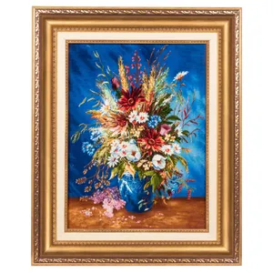 تابلو فرش دستباف سی پرشیا مدل گل با گلدان کد 902766