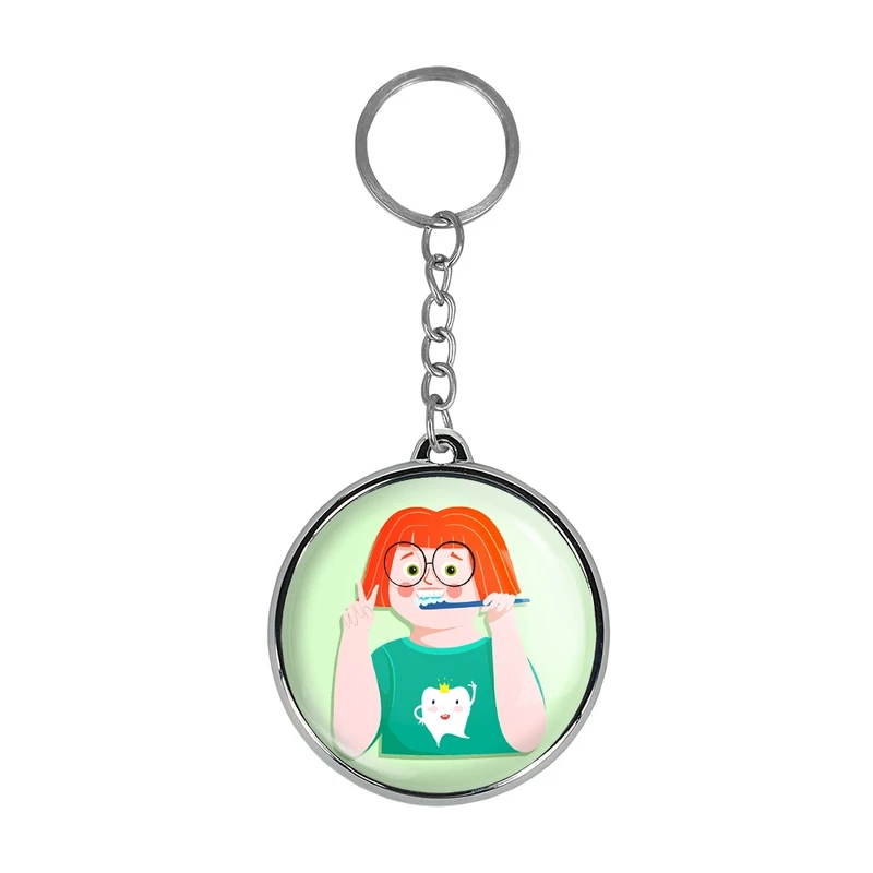 جاکلیدی خندالو طرح دندان و دندانپزشکی کودکانه مدل دوطرفه کد 2776727768