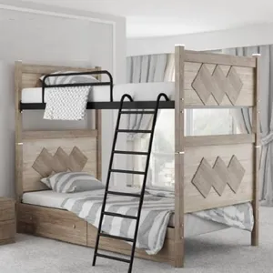 تخت خواب دو طبقه کد 999 مدل لوزی  سایز 90x200 سانتیمتر