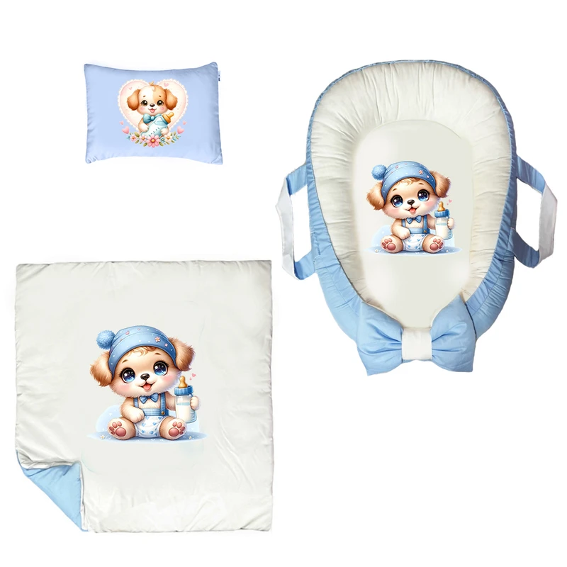 سرویس خواب 3 تکه نوزاد پادآفرین مدل گارد محافظ طرح سگ کد PG046  