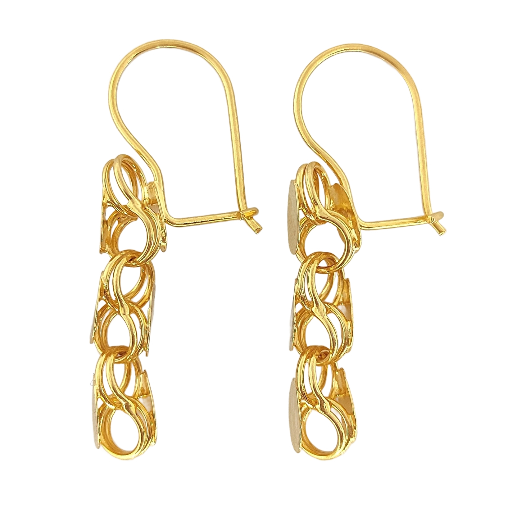 گوشواره طلا 18 عیار زنانه طلا و جواهرسازی افرا مدل بیروتی 199