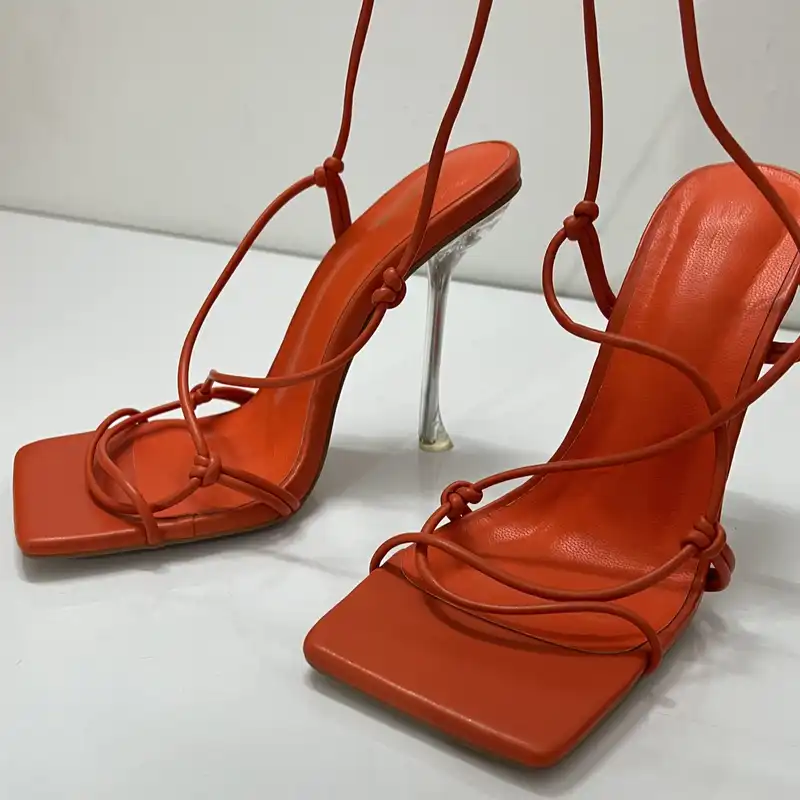 صندل زنانه مدل پاشنه شیشه ای 100170