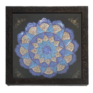 بشقاب میناکاری مدل اسلیمی کد 803