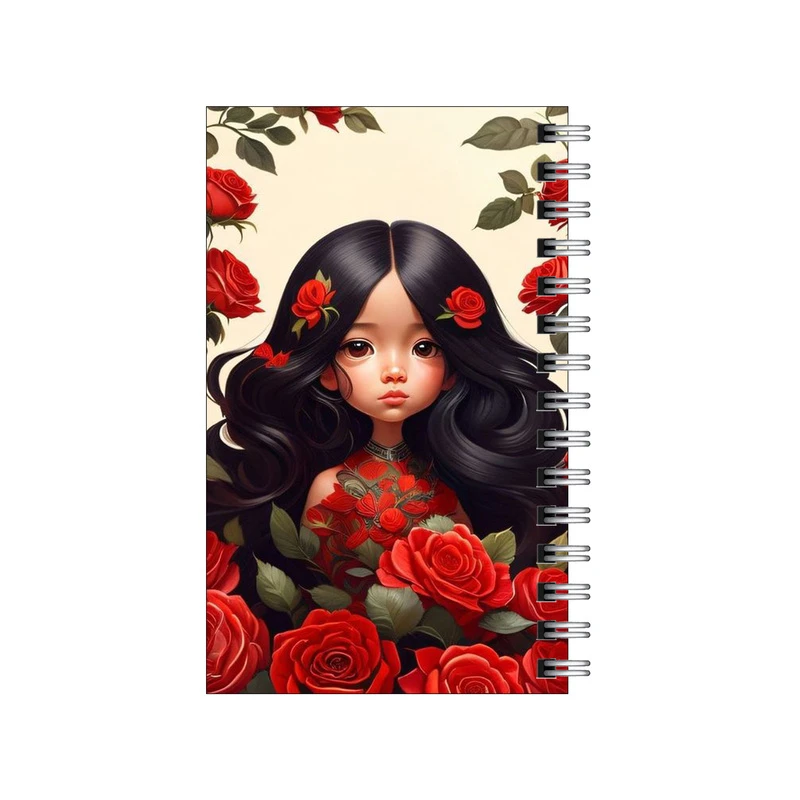 دفترچه یادداشت مدل to do list طرح دختر و گل ها  کد 7381324