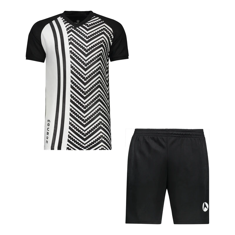 ست تی‌شرت آستین کوتاه و شلوارک ورزشی مردانه مکرون مدل ویو