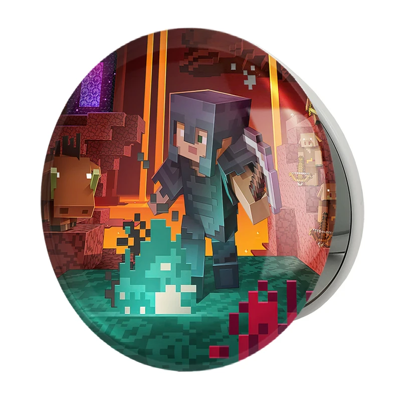آینه جیبی خندالو طرح بازی ماینکرافت Minecraft مدل تاشو کد 23274 