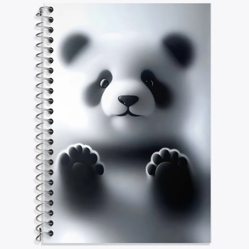 دفتر زبان 50 برگ خندالو مدل دو خط طرح پاندا کیوت کد F5979