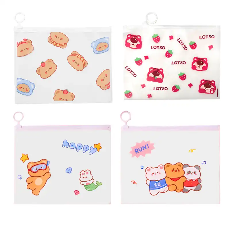 پوشه مدل زیپ دار طرح خرس مجموعه 4 عددی