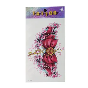 تتو موقت طرح پاپیون و گل و کلید 943