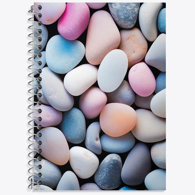 دفتر زبان 50 برگ خندالو مدل دو خط طرح پترن سنگ کد N583