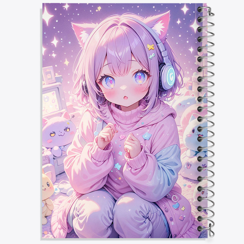 دفتر مشق 50 برگ خندالو طرح دختر انیمه ای کد N1999