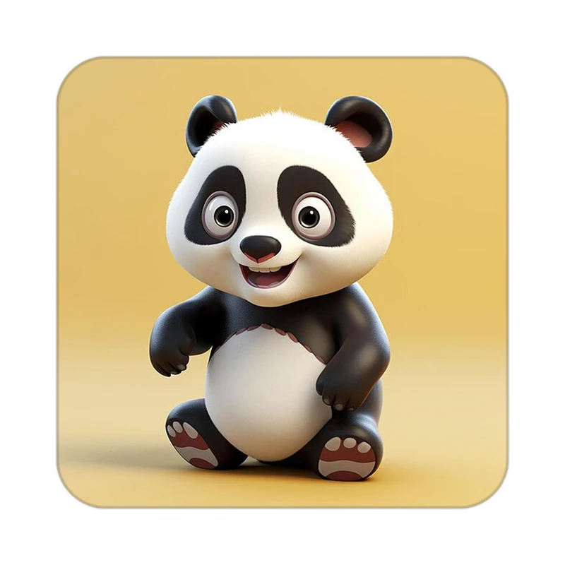 زیر لیوانی کاکتی طرح حیوانات کارتونی مدل mp27164