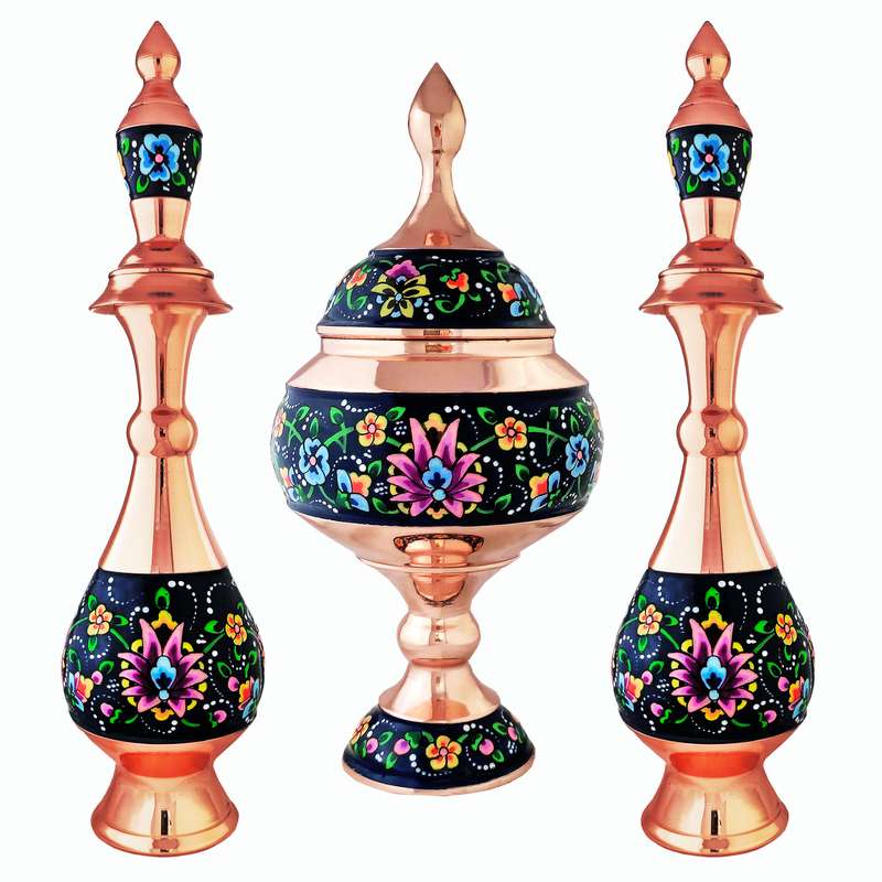 ست تنگ و شکلات خوری میناکاری کد payedar20 مجموعه سه عددی