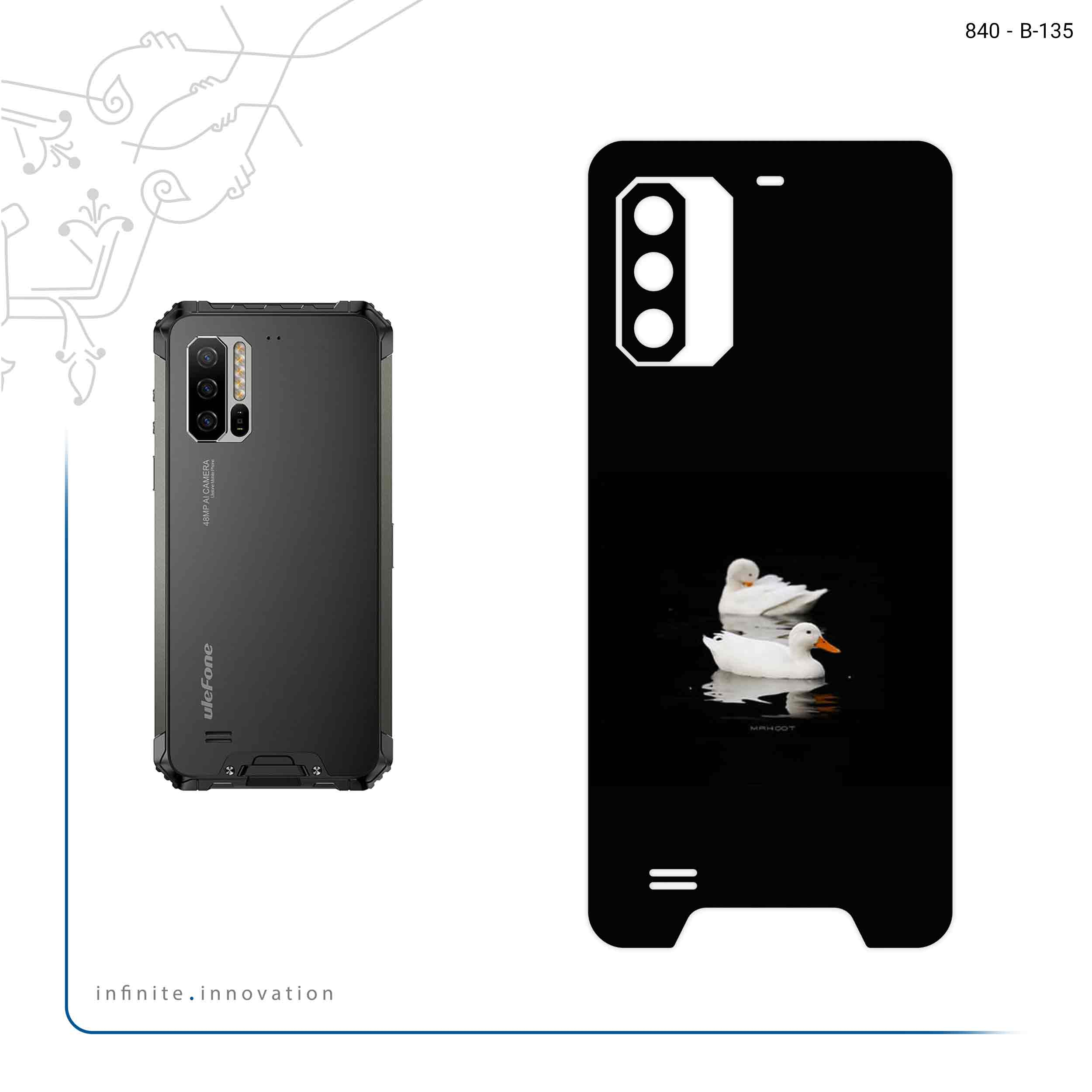 برچسب پوششی ماهوت مدل Duck مناسب برای گوشی موبایل یولفون Armor 7