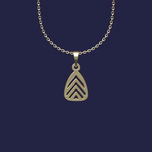 گردنبند طلا 18 عیار زنانه مدوپد مدل هندسی کد Y2-1-1019