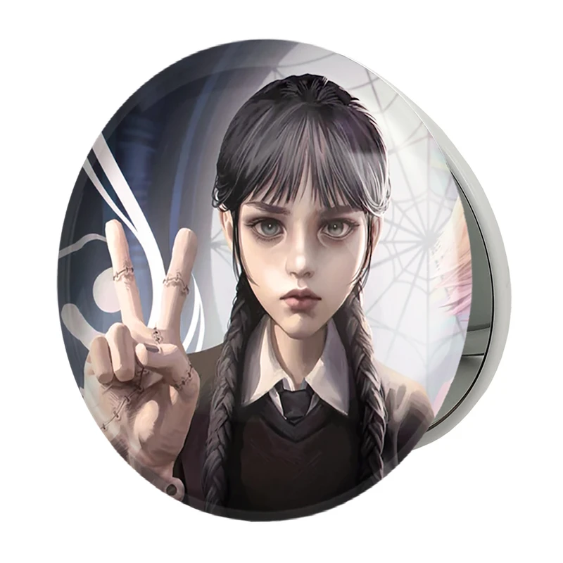 آینه جیبی خندالو طرح سریال ونزدی Wednesday مدل تاشو کد 25183 