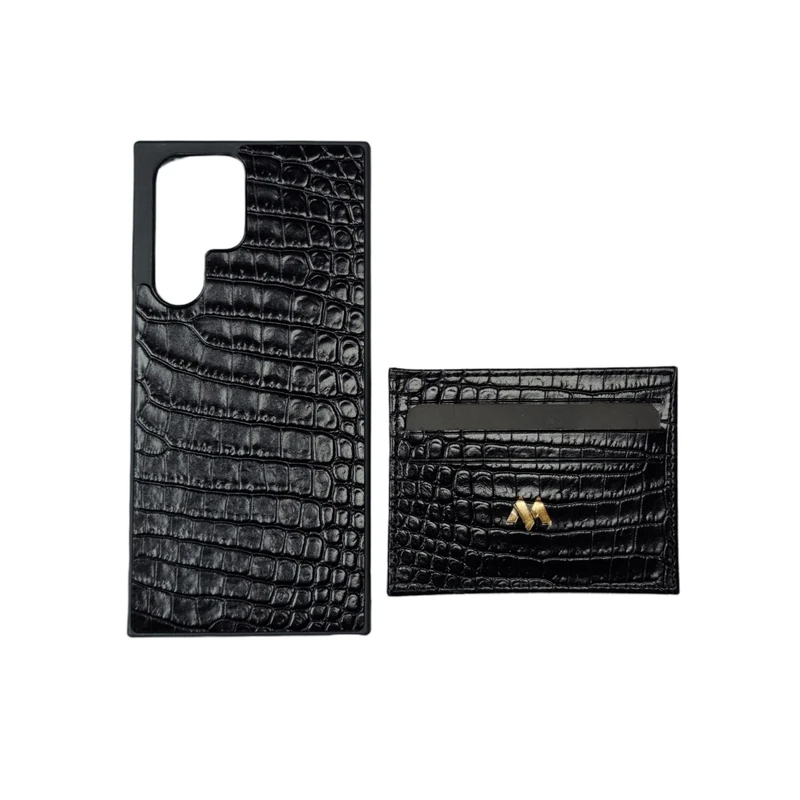 کاور مدل کروکودیل مناسب برای گوشی موبایل سامسونگ Galaxy S23 Ultra به همراه جاکارتی